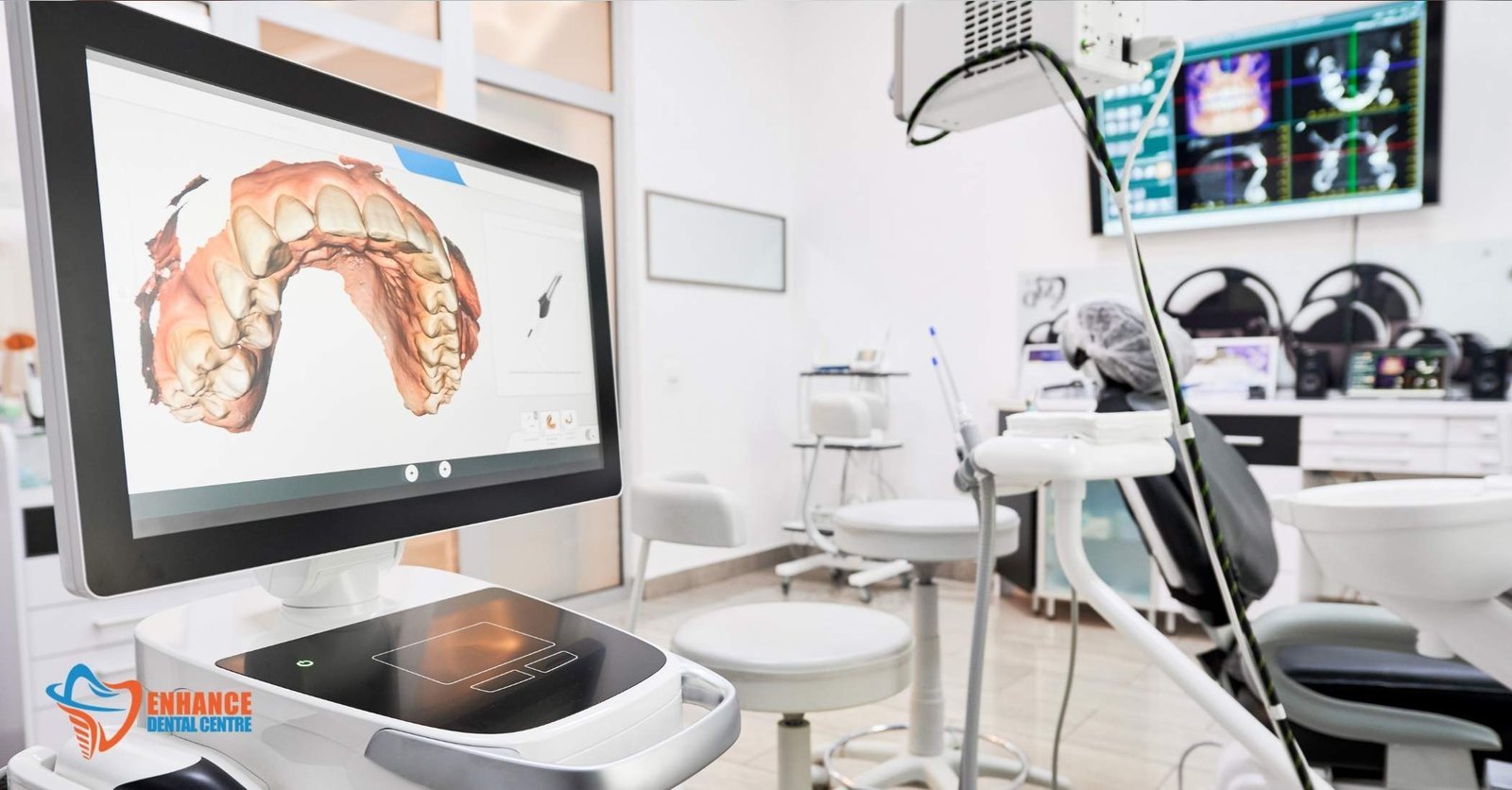 modern dental equipment in a high-tech dental office