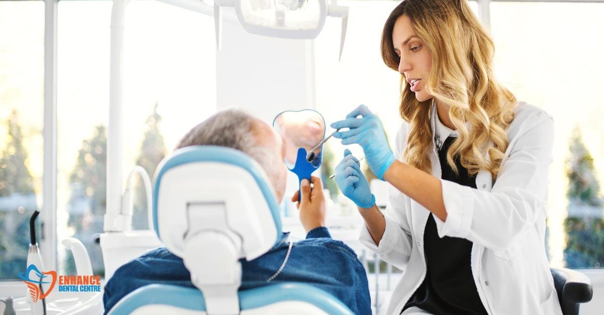 A periodontist performing a comprehensive periodontal evaluation