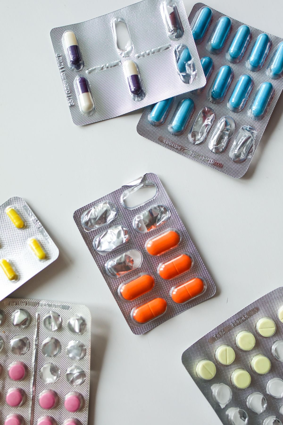 Various medicine blister packs